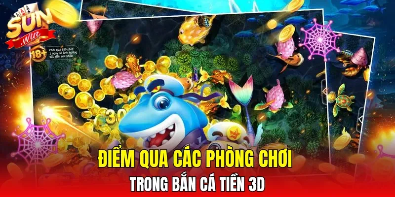 Điểm qua các phòng chơi trong Bắn Cá Tiền 3D